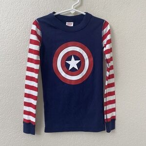 Hanna Andersson Kids Pajama Top Size 120 (US 6/7) Marvel Captain America NWOT